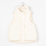 09ホワイト | ボリュームカラーダウンベスト | NICOLE