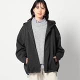 ダンボール素材 パイピングZIPフードブルゾン | NICOLE | 詳細画像1 