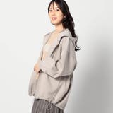 18ベージュ | ダンボール素材 パイピングZIPフードブルゾン | NICOLE