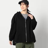 49ブラック | ダンボール素材 パイピングZIPフードブルゾン | NICOLE