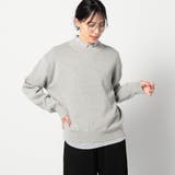 19ライトグレー | 前後2WAY コットンカシミヤ ロゴニット | NICOLE