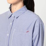 2WAY ストライプ柄ロゴ入り長袖シャツ | NICOLE | 詳細画像7 