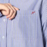 2WAY ストライプ柄ロゴ入り長袖シャツ | NICOLE | 詳細画像8 