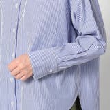 2WAY ストライプ柄ロゴ入り長袖シャツ | NICOLE | 詳細画像9 