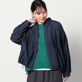 67ネイビー | 【BROOKLYN OVERALL 】ドロスト仕様 ブルゾンライクシャツ | NICOLE