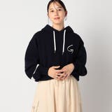 67ネイビー | スエットライク「G」ロゴパーカー | NICOLE