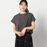 39チャコールグレー | ワンポイント刺繍 ドルマンTシャツ | NICOLE