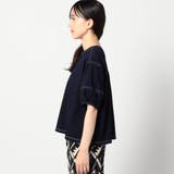 インディゴ天竺タックスリーブカットソー | NICOLE | 詳細画像6