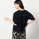 67ネイビー | インディゴ天竺タックスリーブカットソー | NICOLE