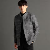 グラフィックチェックプリント スタンドカラーブルゾン | NICOLE | 詳細画像1 