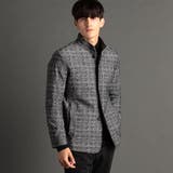 グラフィックチェックプリント スタンドカラーブルゾン | NICOLE | 詳細画像4 