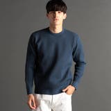 67ネイビー | ダイヤジャカード クルーネックニット | NICOLE