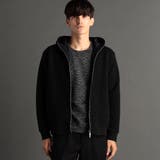 49ブラック | ツイードライク ニットフーディ | NICOLE