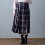 60ブルー | チェックプリーツセットスカート | NICOLE