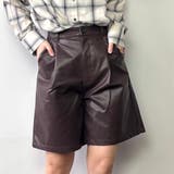 13ブラウン | ハイウエストハーフパンツ | NICOLE