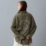 40グリーン | バック刺繍オーバーシャツ | NICOLE