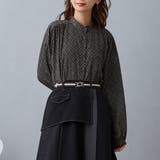 40グリーン | プリーツ柄ブラウス | NICOLE