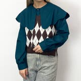 40グリーン | ビッグカラーブラウス | NICOLE