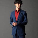 67ネイビー | ヘリンボンハイストレッチセットアップジャケット | NICOLE