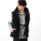 49ブラック | 【NICOLE SPORTS】ロゴデザインパテッドベスト | NICOLE