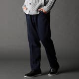 67ネイビー | ツィードライクセットアップパンツ | NICOLE