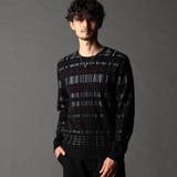 49ブラック | 転換裏ボーダーニット | NICOLE