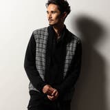 49ブラック | 【RIELABO】ツイードチェック ドライバーズニット | NICOLE