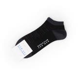 49ブラック | ボーダー×ロゴデザイン ショートソックス | NICOLE