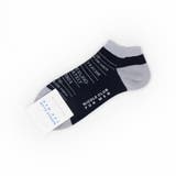 67ネイビー | ボーダー×ロゴデザイン ショートソックス | NICOLE