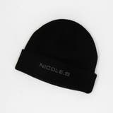 49ブラック | 【NICOLE SPORTS】刺繍ロゴニットワッチ | NICOLE