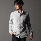 09ホワイト | ジオメトリックスタンドボタンダウンシャツ | NICOLE