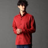 10オレンジ | ジオメトリックスタンドボタンダウンシャツ | NICOLE