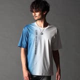 60ブルー | 【25年モデル EC限定再販売】ストレッチポンチ 縦ロゴグラデーションTシャツ | NICOLE