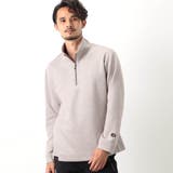 19ライトグレー | 【NICOLE SPORTS】スウェード調ハーフジッププルオーバー | NICOLE