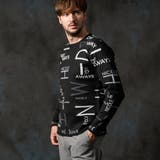 49ブラック | ロゴジャカードクルーネックニット | NICOLE