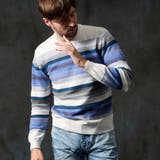 カスリボーダークルーネックニット | NICOLE | 詳細画像1 