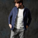 67ネイビー | アラカルトバイヤスジャカードシャツ | NICOLE