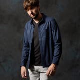 67ネイビー | ウールライクショートレギュラーカラーシャツ | NICOLE