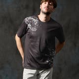 49ブラック | スプラッタープリント半袖Ｔシャツ | NICOLE