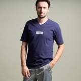 60ブルー | シルケットVネック半袖Ｔシャツ | NICOLE