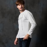 09ホワイト | 【WEB限定】メタルジェルプリントクルーネックプルオーバー | NICOLE