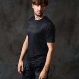 49ブラック | バスケットブリスタージャカードクルーネック半袖プルオーバー | NICOLE
