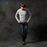 バイヤスジャカードクルーネック長袖プルオーバー | NICOLE | 詳細画像5 