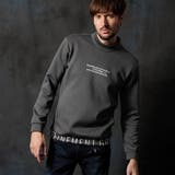 39チャコールグレー | ロゴダンボールモックネックプルオーバー | NICOLE