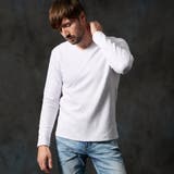 09ホワイト | ゼブラ風ブリスタ-ジャカードＶネックプルオーバー | NICOLE