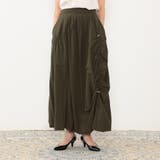 46カーキ | ウエストゴムアシメトリーバルーンスカート | NICOLE