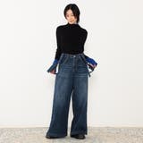サスペンダー付きデニムワイドパンツ | NICOLE | 詳細画像2