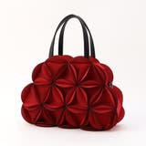 01レッド | 3Dフラワーストラップ付きミニボストンバック | NICOLE