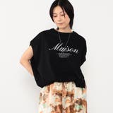 49ブラック | フロントロゴチュニック丈ビッグTシャツ | NICOLE