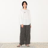 裾切り替え布帛ドッキングロングTシャツ | NICOLE | 詳細画像2